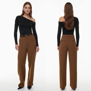 Wilfred Brown High-Waisted Trousers